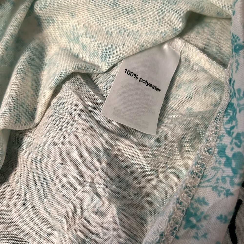 Maurices Teal Floral Lace Cami Size Medium Adjustable Strap - Picture 5 of 5